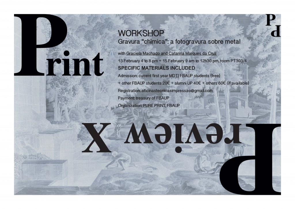 print preview x - gravura chimica